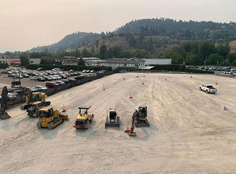 We will subcontract our hauling services - call A-Rock Earthworkx, Kelowna, BC.